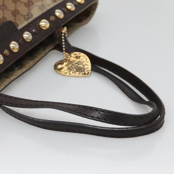 GUCCI GG Crystal Tote Bag Coated Canvas Beige Gold - Picture 7 of 13